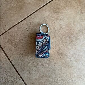 Vera Bradley Floral Keychain - Blue and Red